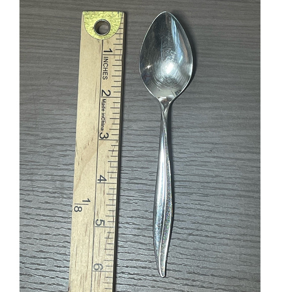 Oneida TEXTURA 6" Oneidacraft Deluxe 3 Teaspoons Stainless Flatware‎ Silver MCM - Picture 5 of 5